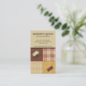 Quilplätze Rustikale Country Business Card Visitenkarte (Stehend Vorderseite)