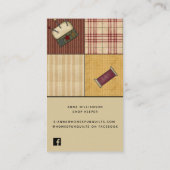 Quilplätze Rustikale Country Business Card Visitenkarte (Rückseite)