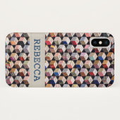 Quilt | Antike Tumbling Blocks Patchwork Case-Mate iPhone Hülle (Rückseite (Horizontal))