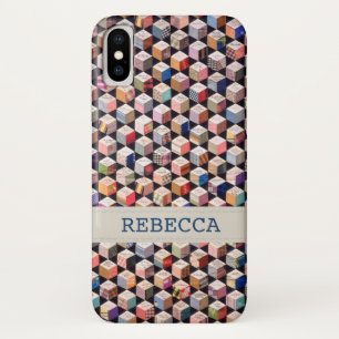Quilt Antike Tumbling Blocks Patchwork Case-Mate iPhone Hülle