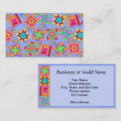 Quilt Art Business Card im Hintergrund Visitenkarte (Vorne/Hinten)