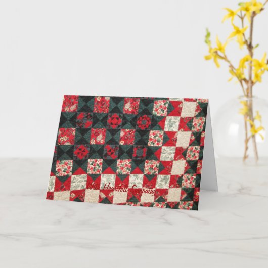 Quilt, Beileid Karte (Gelbe Blume)