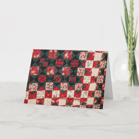 Quilt, Beileid Karte (Vorderseite)
