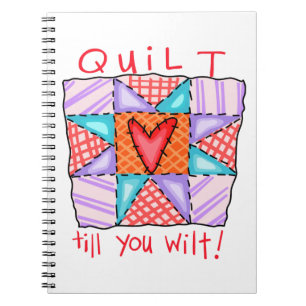 Quilt bis du willst notizblock