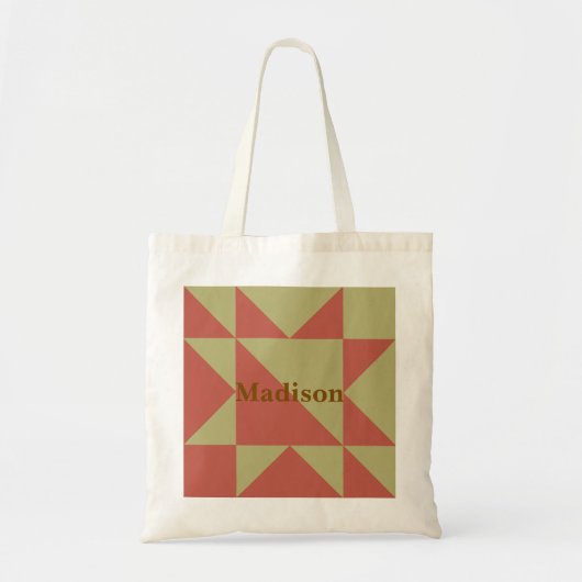 Quilt-Block-Markt-Tasche Einkaufstasche (Vorne)