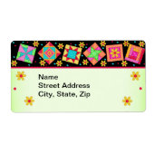 Quilt-Blöcke, schwarze und graue Versandmarke (Vorne)