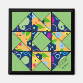 Quilt Blockmuster "Air Castle" Magnet (Vorne)