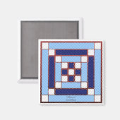 Quilt-Blockmuster "Alabama"-Magnet Magnet (Vorderseite/Rückseite)