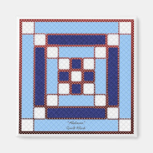 Quilt-Blockmuster "Alabama"-Magnet Magnet