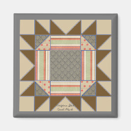 Quilt-Blockmuster "Arizona Star"-Magnet Magnet