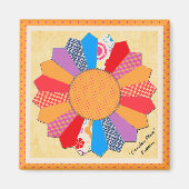 Quilt-Blockmuster "Dresdplatten" Magnet (Vorne)