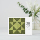 Quilt-Blocknotizen Postkarte (Stehend Vorderseite)