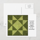 Quilt-Blocknotizen Postkarte (Vorne/Hinten)