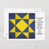Quilt-Blocknotizen Postkarte (Vorne/Hinten)