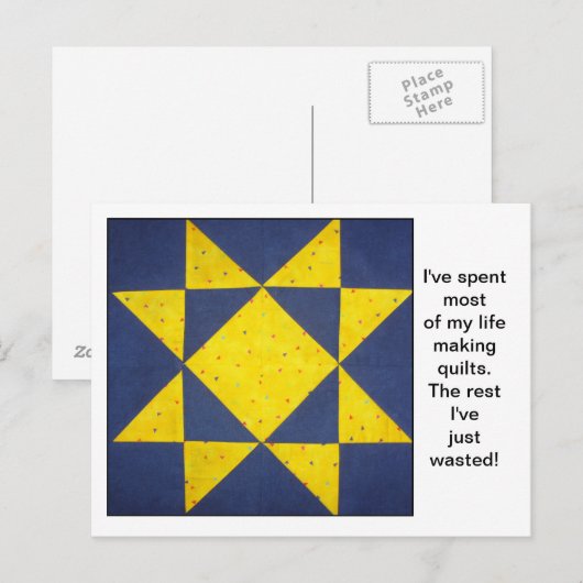 Quilt-Blocknotizen Postkarte (Vorne/Hinten)