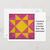 Quilt-Blocknotizen Postkarte (Vorne/Hinten)