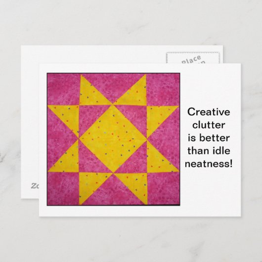 Quilt-Blocknotizen Postkarte (Vorne/Hinten)