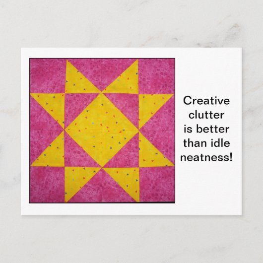 Quilt-Blocknotizen Postkarte (Vorderseite)