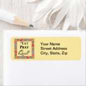 Quilt Blocks Border Art Eat Pray Quilt Gelb (Insitu)