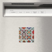 Quilt-Blume-Magnet Magnet (In Situ (Geschirrspüler))