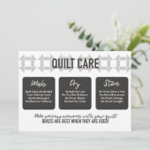 Quilt Care Card - Modernes Design - Weich grau Dankeskarte (Stehend Vorderseite)