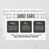 Quilt Care Card - Modernes Design - Weich grau Dankeskarte (Vorne/Hinten)