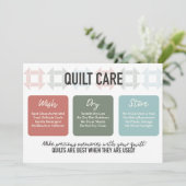 Quilt Care Card - Modernes, farbenfrohes Design Dankeskarte (Stehend Vorderseite)