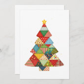 Quilt Christmas Tree Festive Quilt Lovers  Save The Date (Vorne/Hinten)
