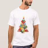 Quilt Christmas Tree Festive Quilt Lovers  T-Shirt (Vorderseite)