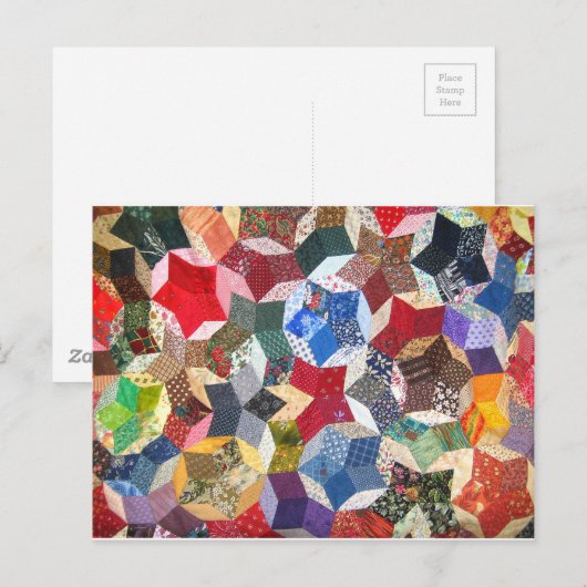 Quilt Fabric Postkarte (Vorne/Hinten)