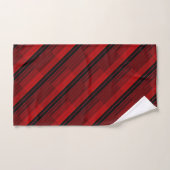 Quilt für rotes und schwarzes geometrisches Patchw Badhandtuch Set (Handtuch)
