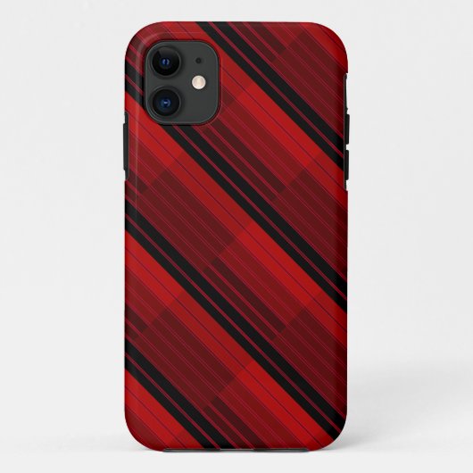 Quilt für rotes und schwarzes geometrisches Patchw Case-Mate iPhone Hülle (Rückseite)