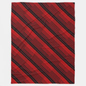 Quilt für rotes und schwarzes geometrisches Patchw Fleecedecke (Vorderseite)