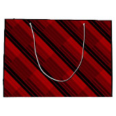 Quilt für rotes und schwarzes geometrisches Patchw Große Geschenktüte (Rückseite)