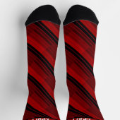 Quilt für rotes und schwarzes geometrisches Patchw Socken (Oben)