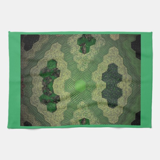 Quilt Green Geschirrtuch (Horizontal)