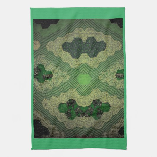 Quilt Green Geschirrtuch (Vertikal)