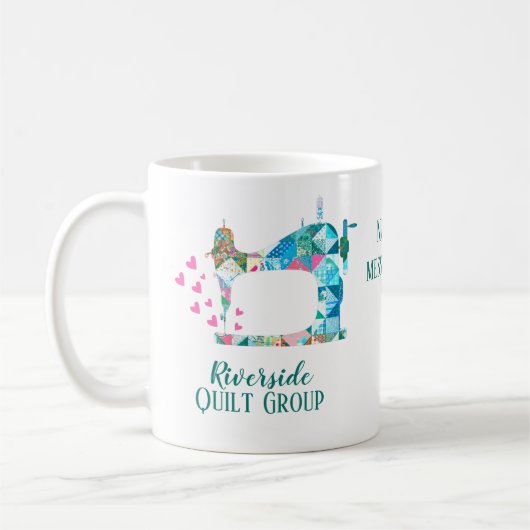 Quilt Group Quilting Club Individuelle Name Kaffeetasse (Links)