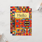 Quilt Improv Modern Bold Abstrakt Karte (Vorderseite/Rückseite Beispiel)