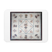 Quilt in 'Broderie Perse', c.1800 (angewendet, dru Magnet (Horizontal)
