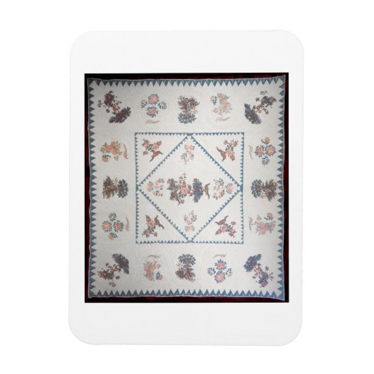 Quilt in 'Broderie Perse', c.1800 (angewendet, dru Magnet (Vertikal)