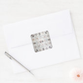 Quilt in 'Broderie Perse', c.1800 (angewendet, dru Quadratischer Aufkleber (Umschlag)