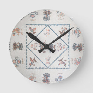 Quilt in 'Broderie Perse', c.1800 (angewendet, dru Runde Wanduhr