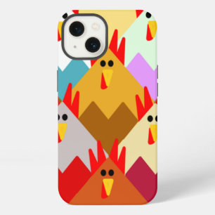 Quilt-inspirierte Hühner iPhone 13 Hülle