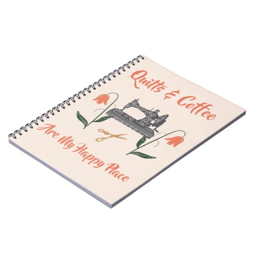 Quilt-Journal | Teppiche und Kaffee sind mein Glüc Notizblock (Linke Seite)