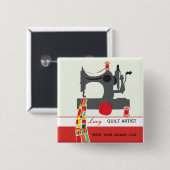 Quilt-Kunsthandwerker-Name-Tag Button (Vorne & Hinten)