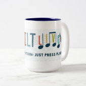 QUILT LEBEN! Deluxe Zwei-Tone-Tasse Zweifarbige Tasse (VorderseiteRechts)