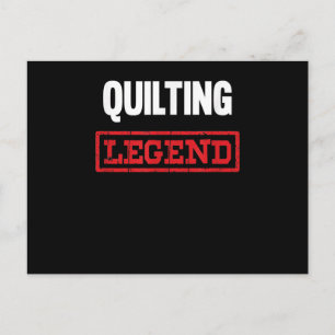 Quilt-Legende   Lustige Geschenke für Quiltliebhab Postkarte