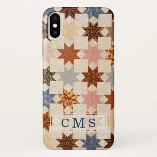 Quilt | LeMoyne Star Antikes Patchwork Case-Mate iPhone Hülle (Rückseite)