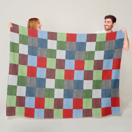 Quilt-like Swatch Color Blocks Fleece Blanket (Beispiel)